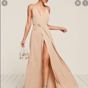 Reformation blush/nude gown